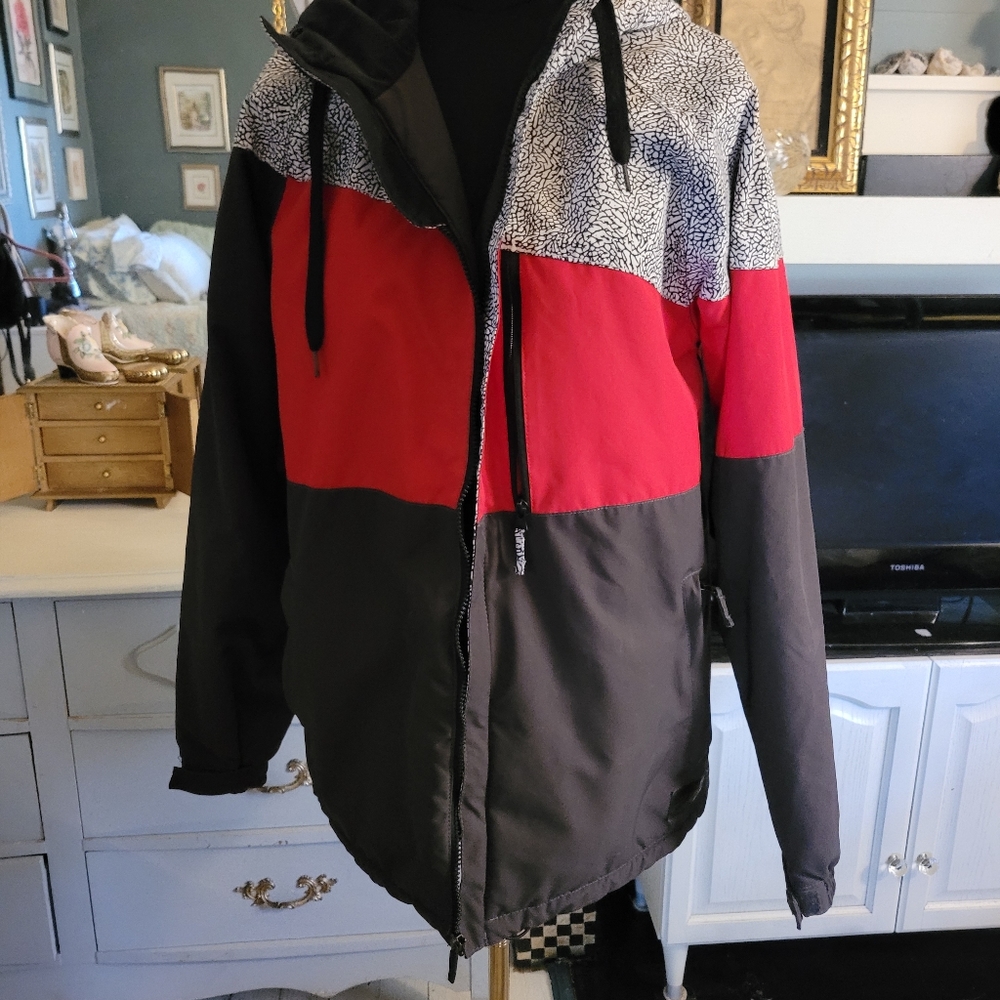 Aperture men's hooded waterproof jacket sz M